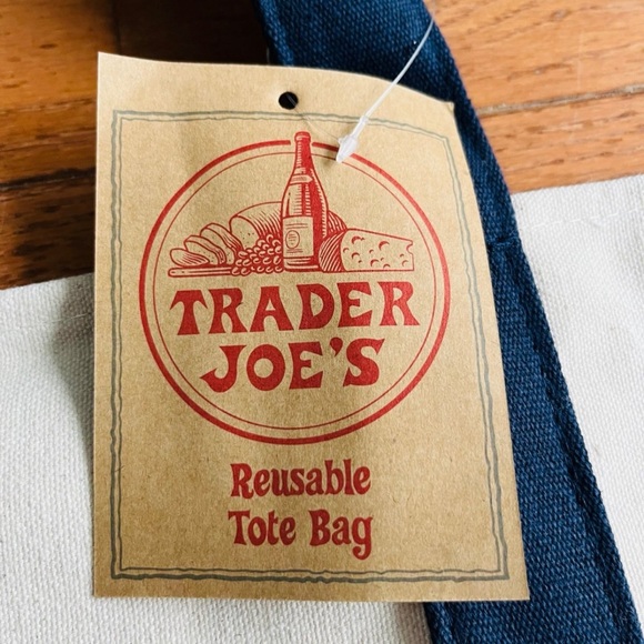 TRADER JOE'S LARGE CANVAS TOTE BAG - Picture 4 of 5